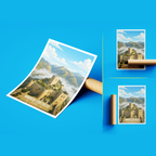 Nimrod Fortress - Syria - Travel Poster Print Modern Style Wall Art
