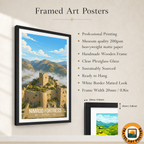 Nimrod Fortress - Syria - Travel Poster Print Modern Style Wall Art