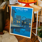 Norias of Hama - Syria - Travel Poster Print Modern Style Wall Art