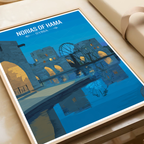 Norias of Hama - Syria - Travel Poster Print Modern Style Wall Art