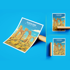 Palmyra Ruins - Syria - Travel Poster Print Modern Style Wall Art