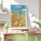Palmyra Ruins - Syria - Travel Poster Print Modern Style Wall Art