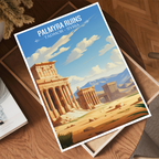 Palmyra Ruins - Syria - Travel Poster Print Modern Style Wall Art