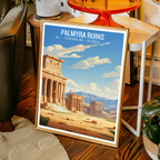Palmyra Ruins - Syria - Travel Poster Print Modern Style Wall Art