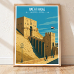 Qalʿat Halab - Syria - Travel Poster Print Modern Style Wall Art