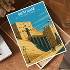 Qalʿat Halab - Syria - Travel Poster Print Modern Style Wall Art