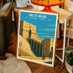 Qalʿat Halab - Syria - Travel Poster Print Modern Style Wall Art
