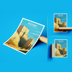 Qalʿat Halab - Syria - Travel Poster Print Modern Style Wall Art