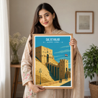Qalʿat Halab - Syria - Travel Poster Print Modern Style Wall Art