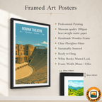 Roman Theatre - Syria - Travel Poster Print Modern Style Wall Art