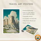 Saladin Castle - Syria - Travel Poster Print Modern Style Wall Art