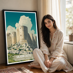 Saladin Castle - Syria - Travel Poster Print Modern Style Wall Art