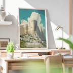 Saladin Castle - Syria - Travel Poster Print Modern Style Wall Art