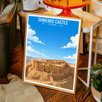 Shmemis Castle - Syria - Travel Poster Print Modern Style Wall Art