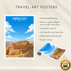 Shmemis Castle - Syria - Travel Poster Print Modern Style Wall Art
