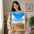Shmemis Castle - Syria - Travel Poster Print Modern Style Wall Art