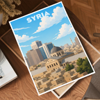 Syria - Syria - Travel Poster Print Modern Style Wall Art