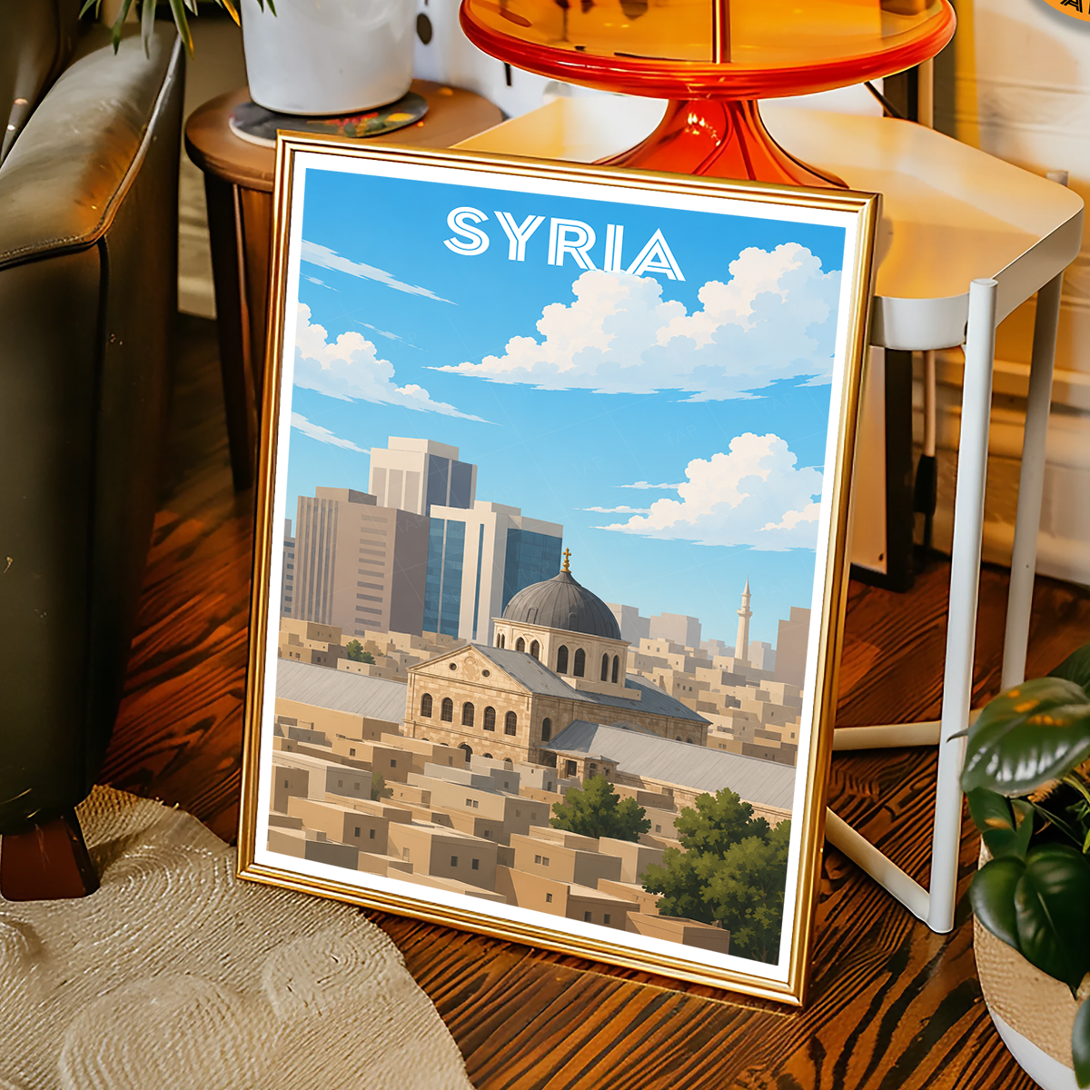 Syria - Syria - Travel Poster Print Modern Style Wall Art