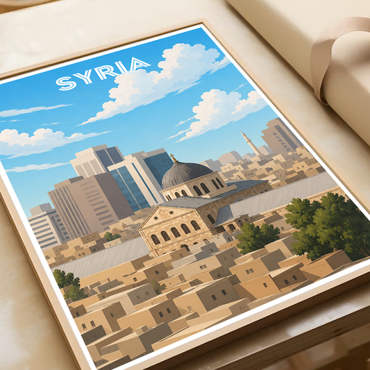 Syria - Syria - Travel Poster Print Modern Style Wall Art - Art Print - Travel Art Poster