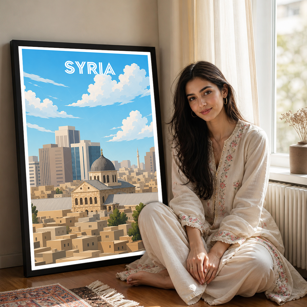 Syria - Syria - Travel Poster Print Modern Style Wall Art