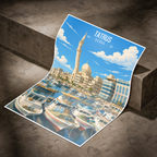 Tatrus - Syria - Travel Poster Print Modern Style Wall Art