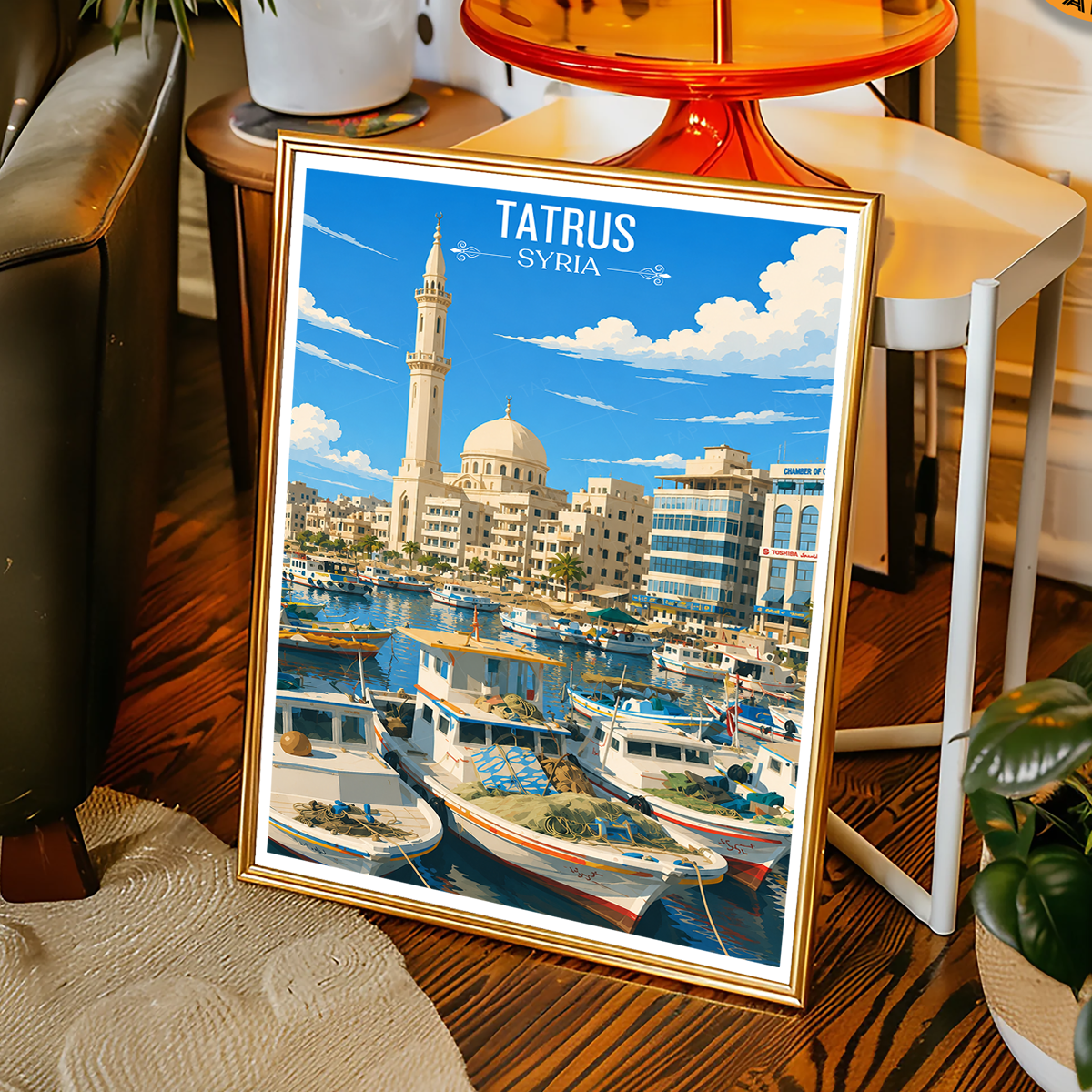Tatrus - Syria - Travel Poster Print Modern Style Wall Art