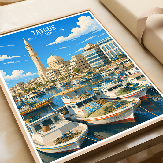 Tatrus - Syria - Travel Poster Print Modern Style Wall Art - Art Print - Travel Art Poster