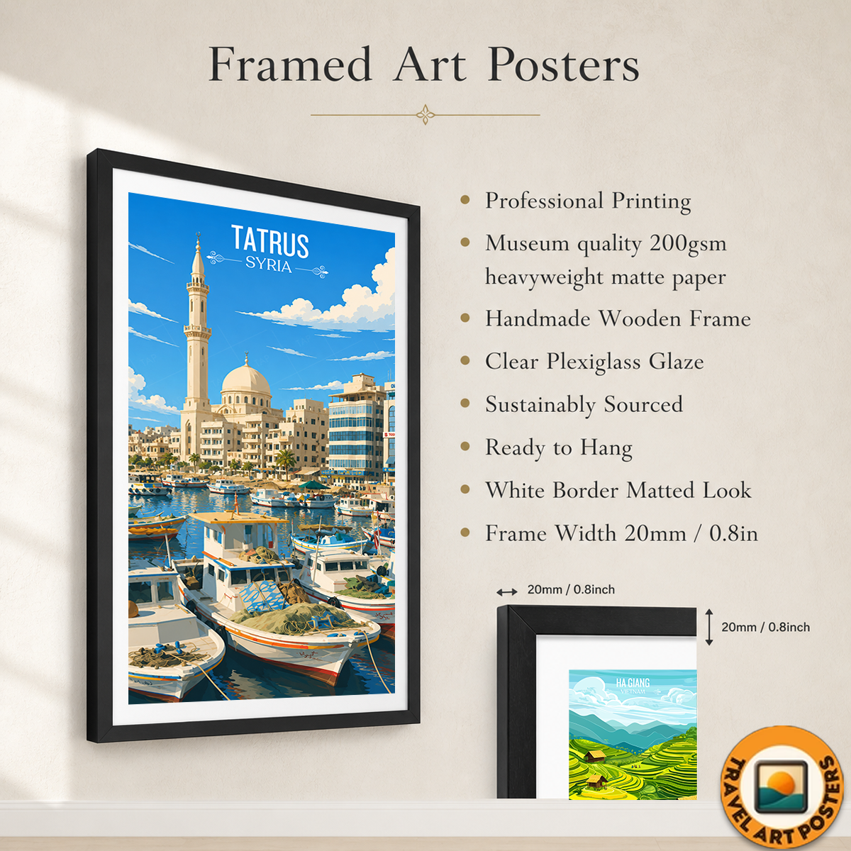 Tatrus - Syria - Travel Poster Print Modern Style Wall Art