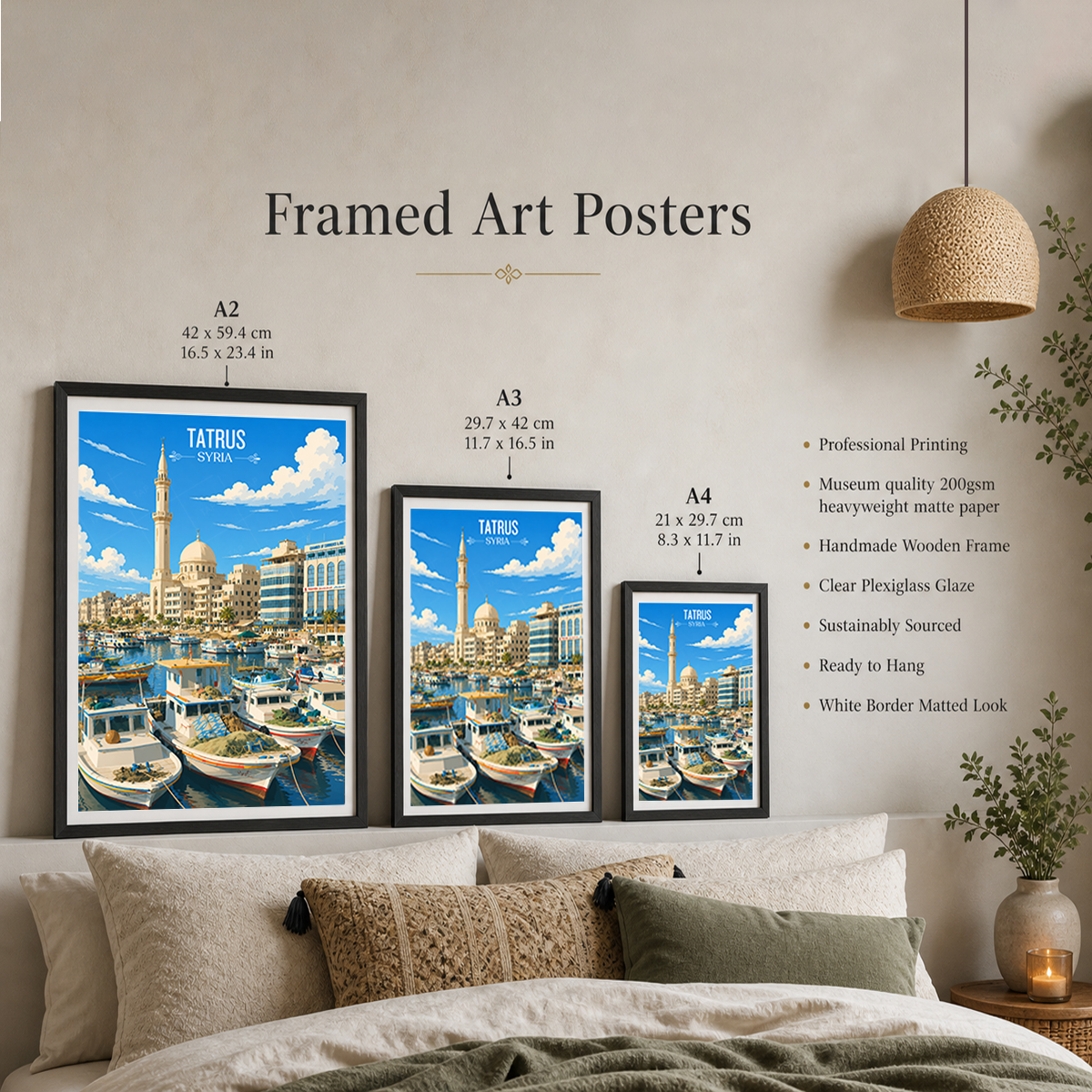 Tatrus - Syria - Travel Poster Print Modern Style Wall Art