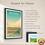Umayyad Mosque - Syria - Travel Poster Print Modern Style Wall Art