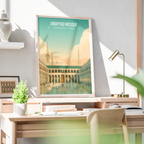 Umayyad Mosque - Syria - Travel Poster Print Modern Style Wall Art