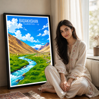 Badakhshan - Tajikistan - Travel Poster Print Modern Style Wall Art - Art Print - Travel Art Poster
