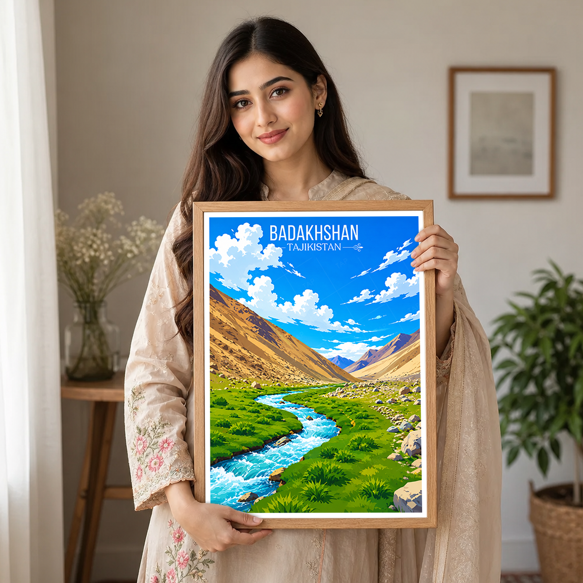 Badakhshan - Tajikistan - Travel Poster Print Modern Style Wall Art - Art Print - Travel Art Poster