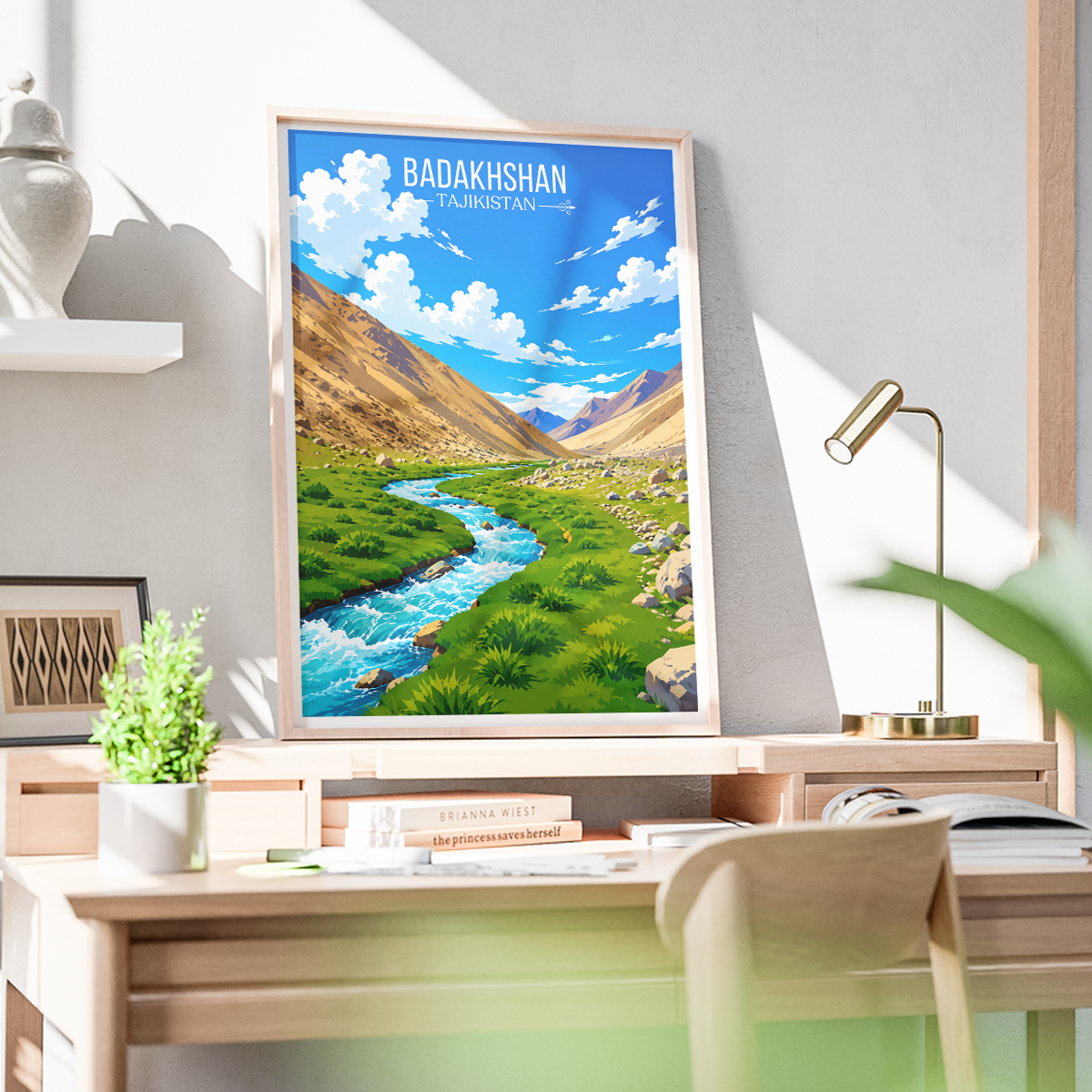 Badakhshan - Tajikistan - Travel Poster Print Modern Style Wall Art - Art Print - Travel Art Poster