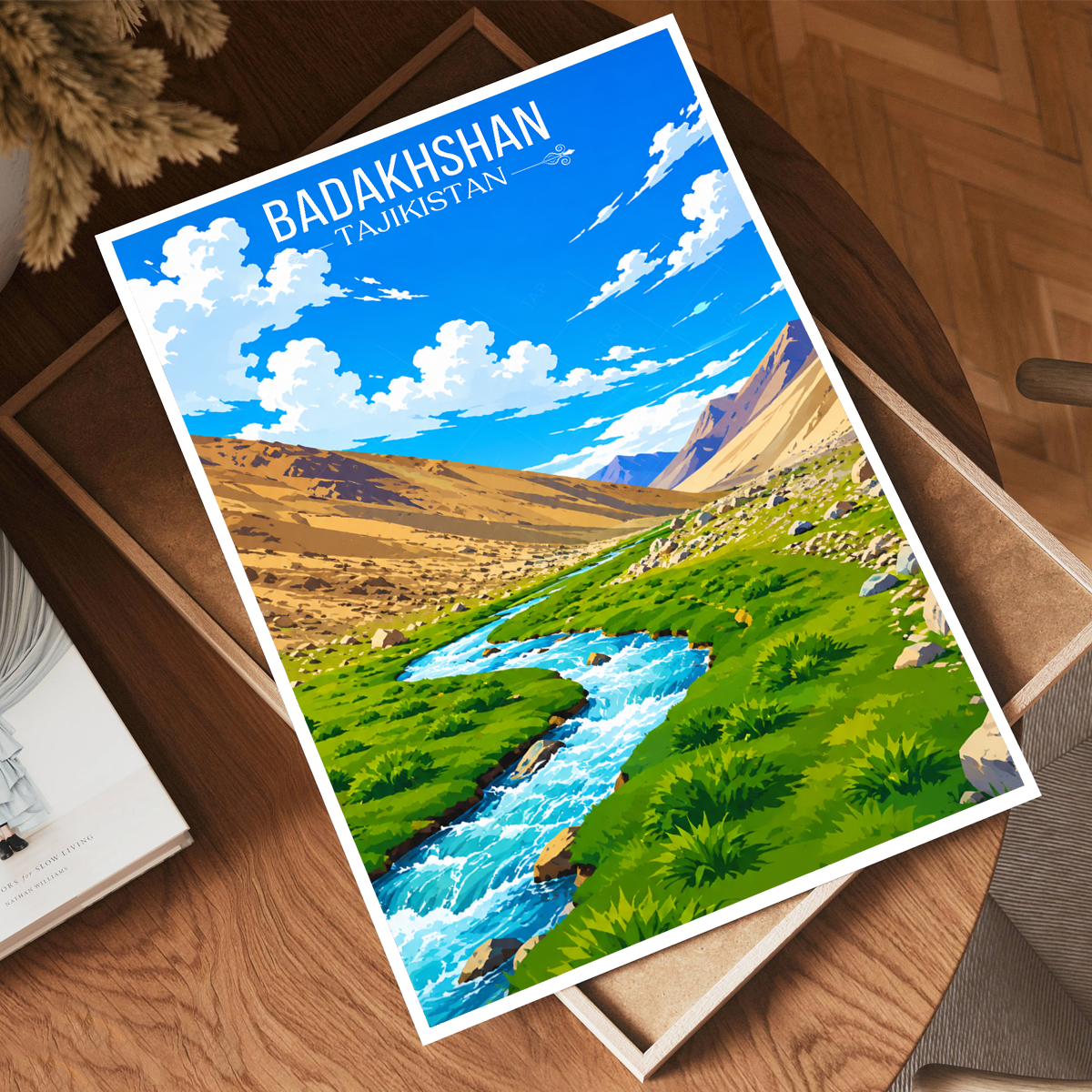 Badakhshan - Tajikistan - Travel Poster Print Modern Style Wall Art - Art Print - Travel Art Poster