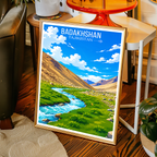 Badakhshan - Tajikistan - Travel Poster Print Modern Style Wall Art - Art Print - Travel Art Poster