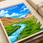 Badakhshan - Tajikistan - Travel Poster Print Modern Style Wall Art - Art Print - Travel Art Poster