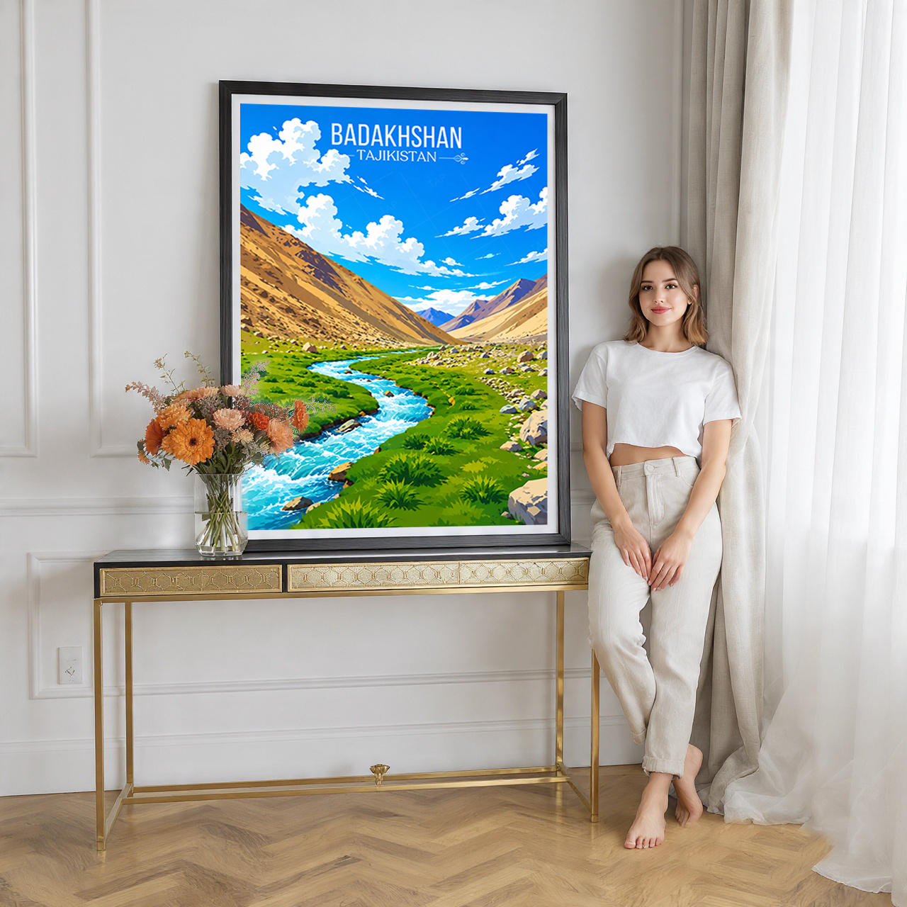 Badakhshan - Tajikistan - Travel Poster Print Modern Style Wall Art - Art Print - Travel Art Poster