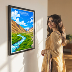 Badakhshan - Tajikistan - Travel Poster Print Modern Style Wall Art - Art Print - Travel Art Poster