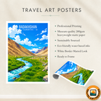 Badakhshan - Tajikistan - Travel Poster Print Modern Style Wall Art - Art Print - Travel Art Poster
