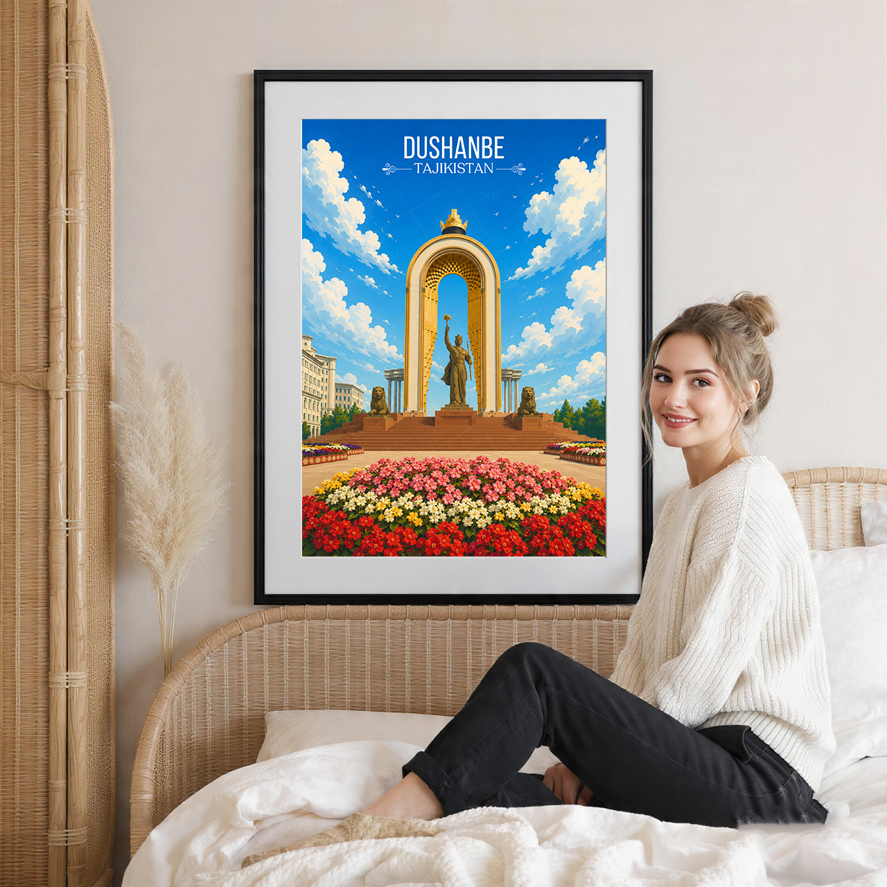 Fann Mountains - Tajikistan - Travel Poster Print Modern Style Wall Art - Art Print - Travel Art Poster