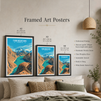 Fann Mountains - Tajikistan - Travel Poster Print Modern Style Wall Art