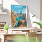 Fann Mountains - Tajikistan - Travel Poster Print Modern Style Wall Art