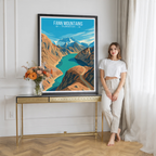 Fann Mountains - Tajikistan - Travel Poster Print Modern Style Wall Art