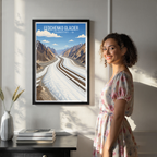 Fedchenko Glacier - Tajikistan - Travel Poster Print Modern Style Wall Art
