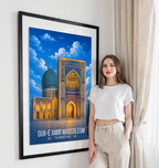 Gur-e-Amir Masuoleum - Tajikistan - Travel Poster Print Modern Style Wall Art