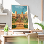 Hissor Fortress - Tajikistan - Travel Poster Print Modern Style Wall Art