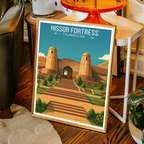 Hissor Fortress - Tajikistan - Travel Poster Print Modern Style Wall Art