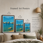Iskanderku Lake - Tajikistan - Travel Poster Print Modern Style Wall Art