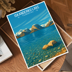 Iskanderku Lake - Tajikistan - Travel Poster Print Modern Style Wall Art